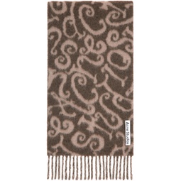 Brown & Beige Monogram Scarf 232129F028015