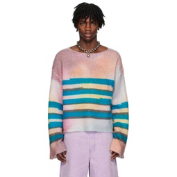 Multicolor Striped Sweater 232129M201022