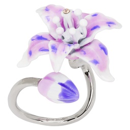Silver Flower Ring 241129M147000
