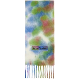 Multicolor Tie-Dye Alpaca Wool Scarf 241129M150073