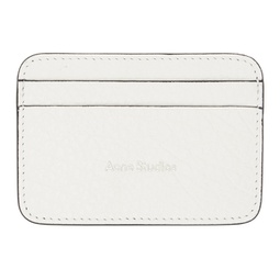 White Leather Card Holder 241129M164017