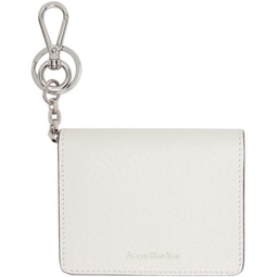 White Folded Leather Wallet 241129M164028