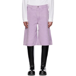Purple Pigment-Dyed Shorts 232129M193004