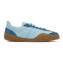 Blue Lace-Up Sneakers 241129M237010