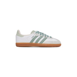 White   Green Samba OG Sneakers 241751F128062