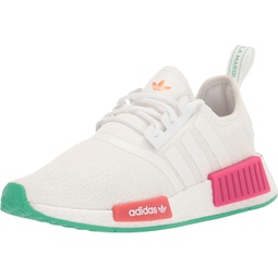 adidas Womens NMD_r1 Sneaker, White/Green/Real Magenta, 7
