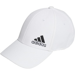 adidas Mens Release 3 Structured Stretch Fit Cap, White/Onix Grey/Black, Small-Medium