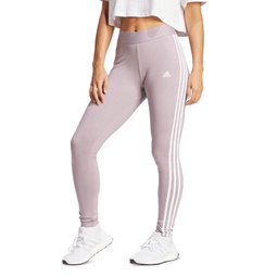 Womens Essentials 3-Stripe Full Length Cotton Leggings XS-4X