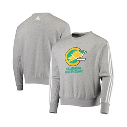 Mens Heathered Gray California Seals Team Classics Vintage-Like Pullover Sweatshirt