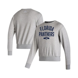 Mens Gray Florida Panthers Vintage-Like Pullover Sweatshirt