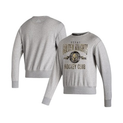 Mens Heathered Gray Vegas Golden Knights Vintage-Like Pullover Sweatshirt