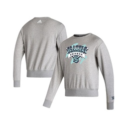 Mens Gray Seattle Kraken Reverse Retro 2.0 Vintage-Like Pullover Sweatshirt