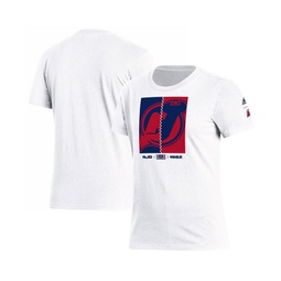 Womens White New Jersey Devils Reverse Retro 2.0 Playmaker T-shirt