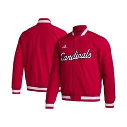 Mens Red Louisville Cardinals Baseball Coaches Full-Snap Jacket