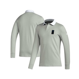 Mens Gray 2023 Player Charlotte FC Travel Long Sleeve Polo Shirt