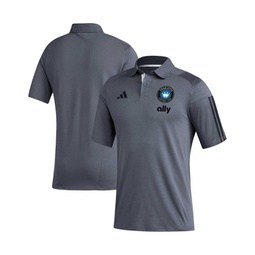 Mens Gray Charlotte FC 2023 On-Field Training Polo Shirt