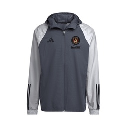 Mens Charcoal Atlanta United FC All-Weather Raglan Hoodie Full-Zip Jacket