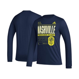 Mens Navy Nashville SC Club DNA Long Sleeve T-shirt