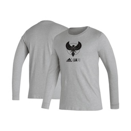 Mens Heather Gray LAFC Icon Long Sleeve T-shirt