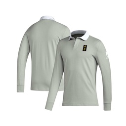 Mens 2023 Player Gray Columbus Crew Travel Long Sleeve Polo Shirt
