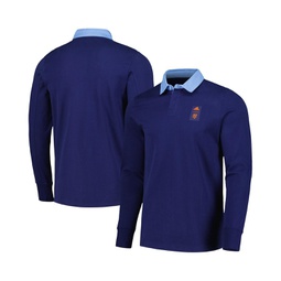 Mens 2023 Player Navy New York City FC Travel Long Sleeve Polo Shirt