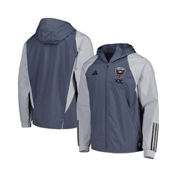 Mens Charcoal D.C. United All-Weather Raglan Hoodie Full-Zip Jacket