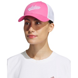 Womens Embroidered Logo Mesh Trucker Hat