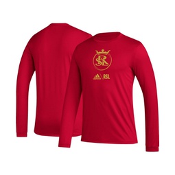 Mens Red Real Salt Lake Icon AEROREADY Long Sleeve T-shirt