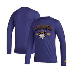Mens Purple Washington Huskies Mighty Mascot Pregame Long Sleeve T-shirt