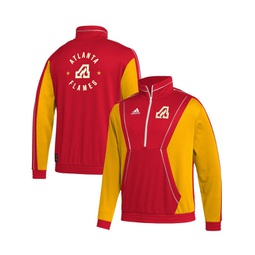 Mens Red Atlanta Flames Team Classics Half-Zip Jacket