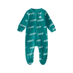 Baby Boys Long Sleeve Printed Microfleece Footed Coverall