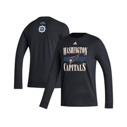 Mens Black Washington Capitals Reverse Retro 2.0 Fresh Playmaker Long Sleeve T-shirt