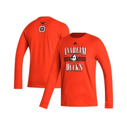 Mens Orange Anaheim Ducks Reverse Retro 2.0 Fresh Playmaker Long Sleeve T-shirt