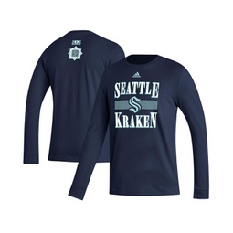 Mens Navy Seattle Kraken Reverse Retro 2.0 Fresh Playmaker Long Sleeve T-shirt