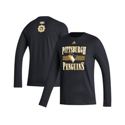 Mens Black Pittsburgh Penguins Reverse Retro 2.0 Fresh Playmaker Long Sleeve T-shirt