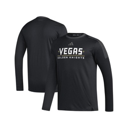 Mens Black Vegas Golden Knights AEROREADY Long Sleeve T-shirt