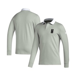 Mens 2023 Player Gray Philadelphia Union Travel Long Sleeve Polo Shirt