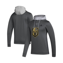 Mens Gray Vegas Golden Knights Refresh Skate Lace AEROREADY Pullover Hoodie