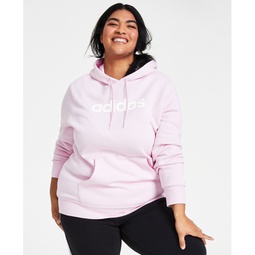 Trendy Plus Size Pullover Logo-Print Fleece Hoodie