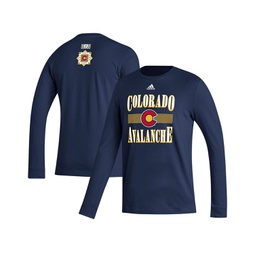 Mens Navy Colorado Avalanche Reverse Retro 2.0 Fresh Playmaker Long Sleeve T-shirt