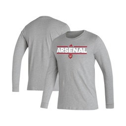 Mens Heather Gray Arsenal AEROREADY Dassler Long Sleeve T-shirt
