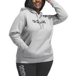 Trendy Plus Size Pullover Logo-Print Fleece Hoodie
