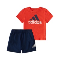 Baby Boys Short Sleeve T Shirt and French Terry Cargo Shorts 2 Piece Set