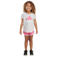 Toddler & Little Girls Essential Heather T-Shirt & Woven Shorts 2 Piece Set