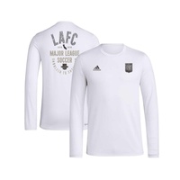 Mens White Distressed LAFC Local Stoic Long Sleeve T-shirt