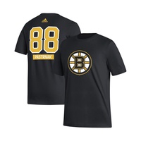Mens David Pastrnak Black Boston Bruins Fresh Name and Number T-shirt