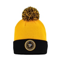 Womens Gold Pittsburgh Penguins Laurel Cuffed Knit Hat with Pom