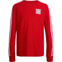 adidas Kids Classic 3-Stripes Long Sleeve Tee (Big Kids)