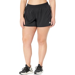 Womens adidas Plus Size Pacer 3-Stripes Woven Shorts