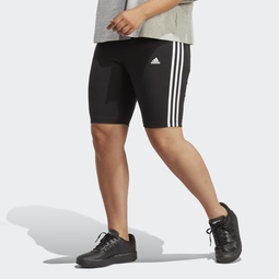 Essentials 3-Stripes Bike Shorts (Plus Size)